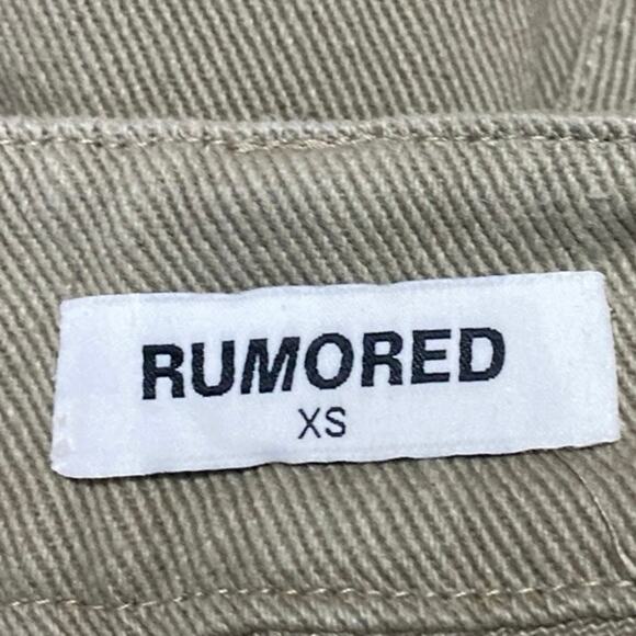 Rumored Women's Olive Green High Waisted Relaxed Straight Denim Jeans Size XS - Picture 4 of 4